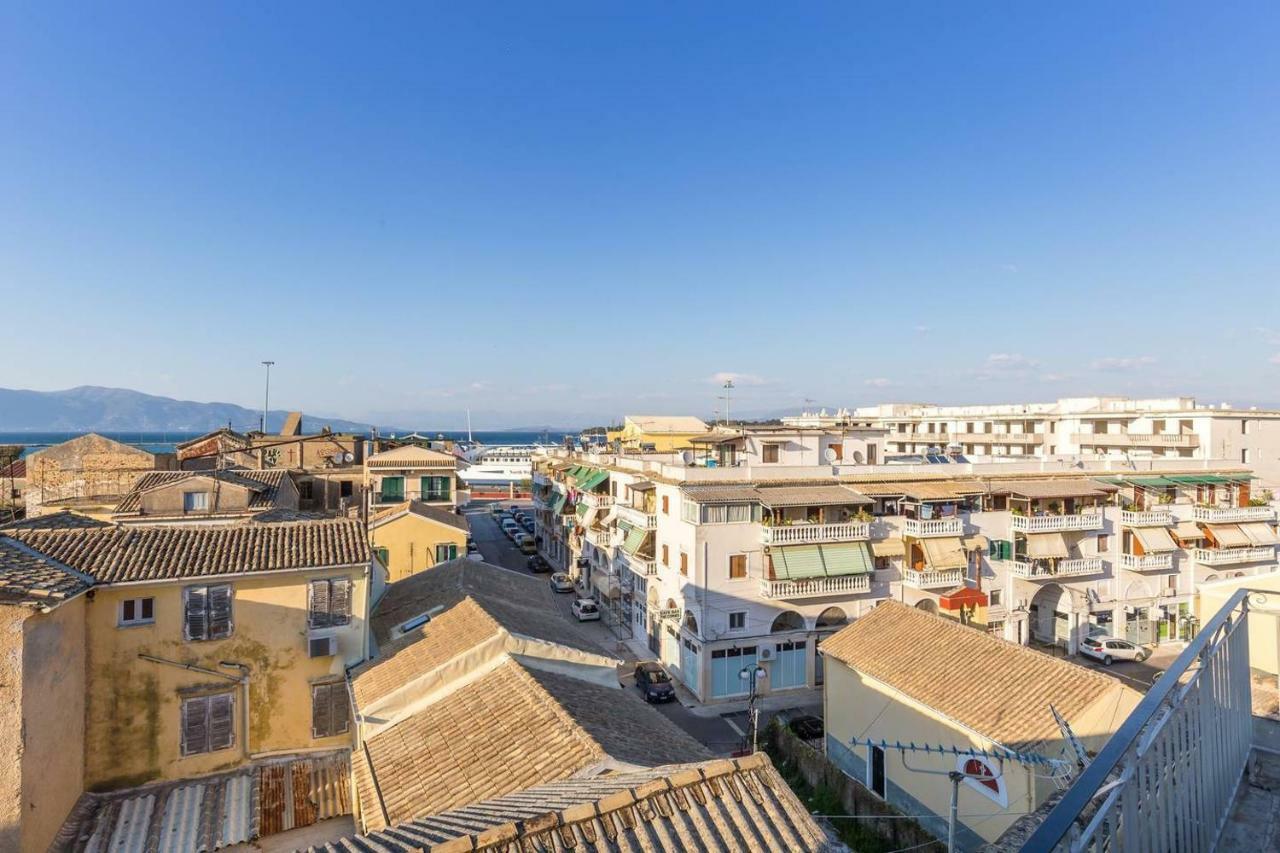 Mantouki Spacious Maisonette - Roof Top View Of Corfu Port מראה חיצוני תמונה